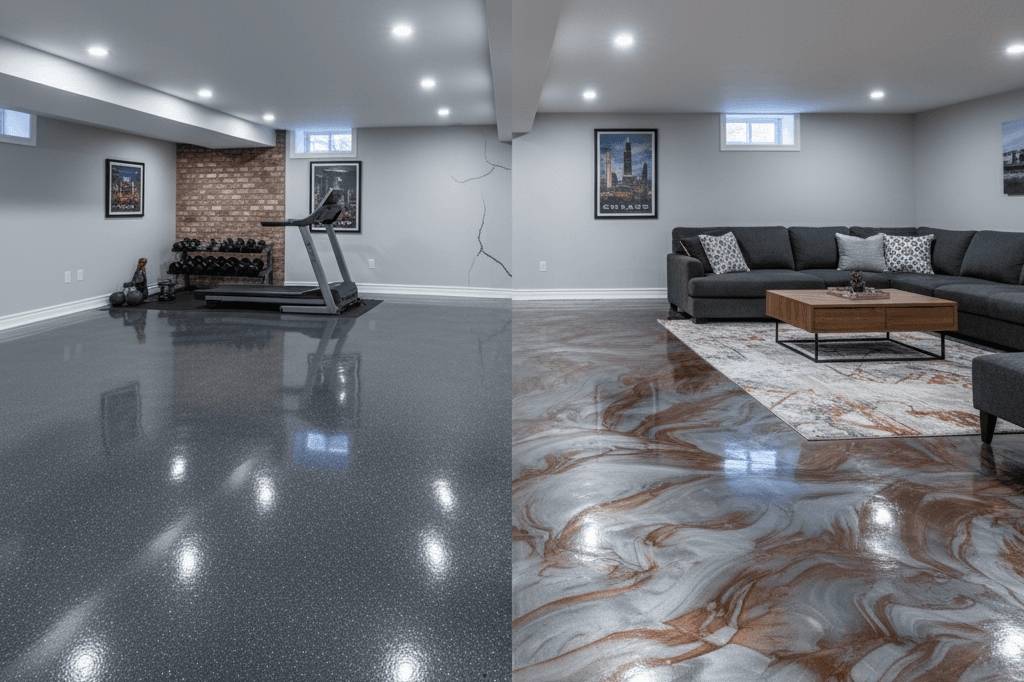 Basement Epoxy Floor vs. Custom Floor Coatings: Which One Works Best for Chicago Homes?