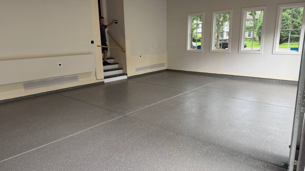 floor coatings done on a garage floor