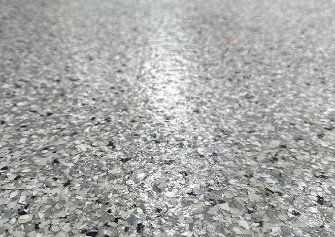 smooth garage floor coated with epoxy
