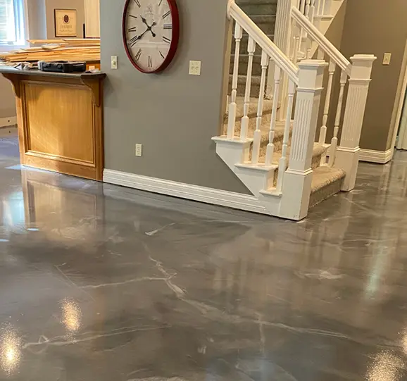 epoxy coated basement floor