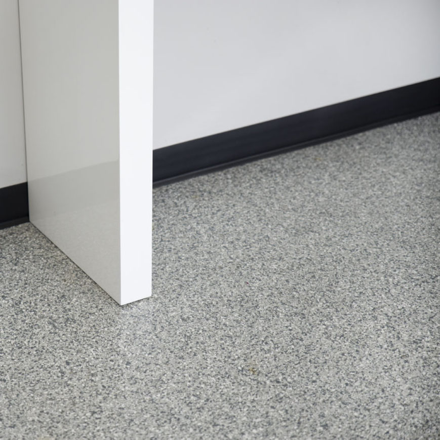 epoxy flake color gravel in garage
