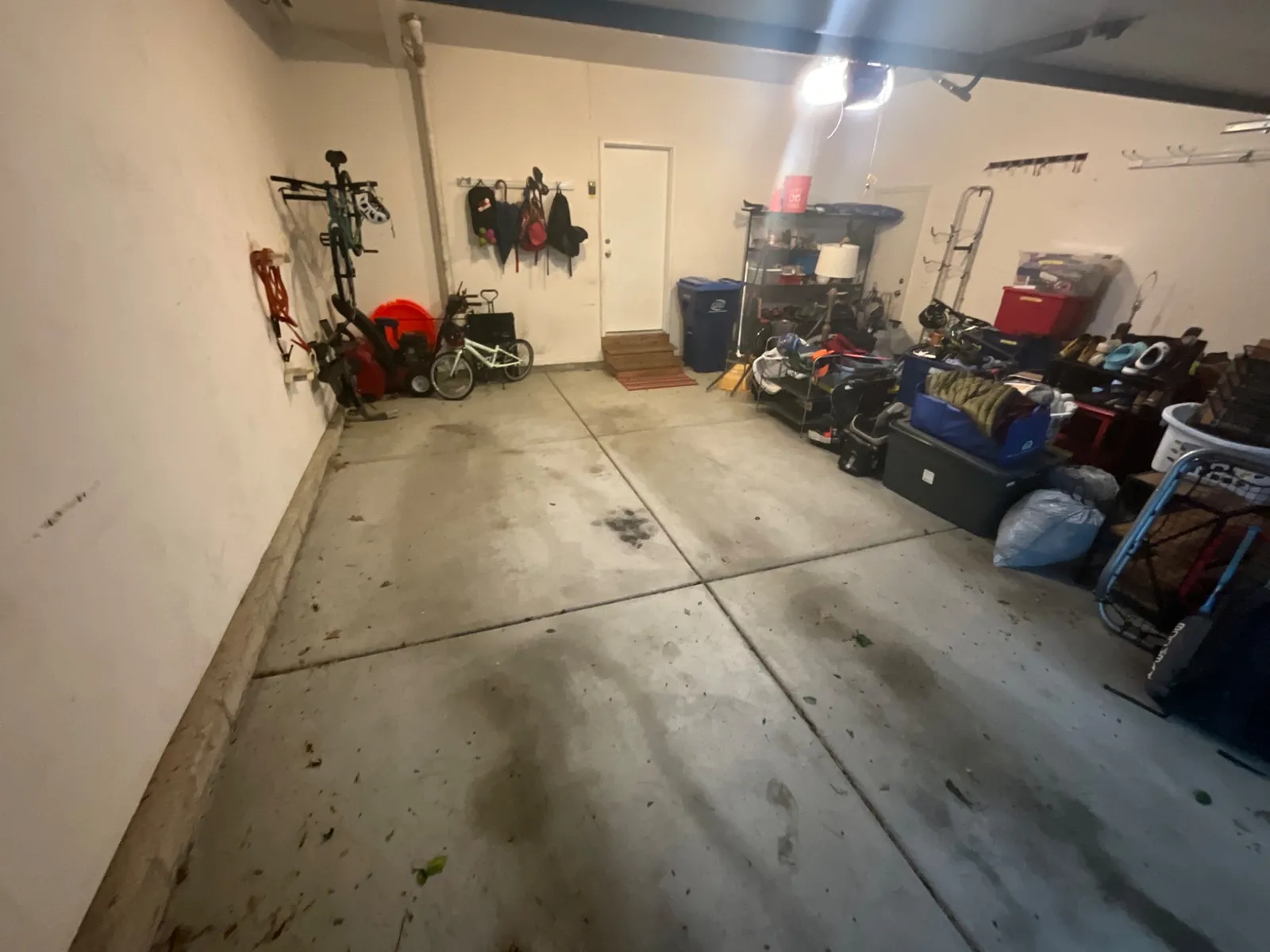 Before: Polyurea Gravel flake garage and basement floor in Gurnee, IL